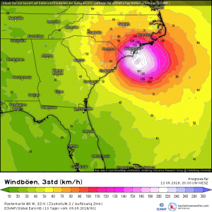 Florence steuert als starker Hurrikan auf US-Ostküste zu!