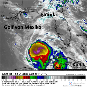 Hurrikan Michael über dem Golf von Mexiko