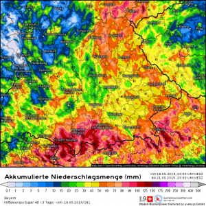 Neue Woche: Alpenrand viel Regen – Hochwassergefahr
