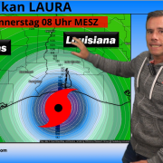 Hurrikan LAURA trifft auf die US Golfküste
