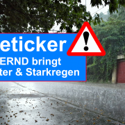 +++ Liveticker Tief BERND – Gewitter, Starkregen und Dauerregen +++