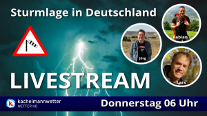 Sturmwarnung: Livestream zum Sturmtief IGNATZ am Donnerstag