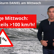 Kurz-Update Sturm DANIEL am Mittwoch