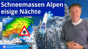 Ergiebige Schneefälle im Süden & in den Alpen
