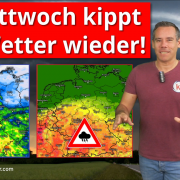 Wetterlage kippt ab Mittwoch, gebietsweise Gewitter mit Unwettergefahr