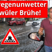 Lokale Unwetter durch heftigen Starkregen am Donnerstag