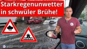 Lokale Unwetter durch heftigen Starkregen am Donnerstag