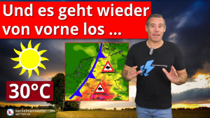 Nächste Runde: Nach Tief ein Zwischenhoch, dann wieder Kaltfront und Gewitter