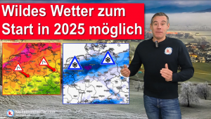 Wildes Wetter mit Sturm und Schnee ab dem Jahreswechsel möglich