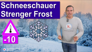 Winterwetter mit Schneeschauern und teils strengem Frost unter -10 Grad