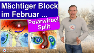 Mächtiger Hochdruck-Block und Polarwirbelsplit